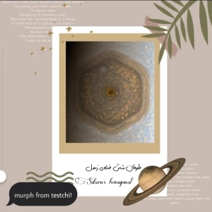 عکس طوفان ۶‌ضلعی زحل