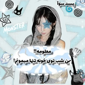 عکس 🌀:معلومه!!من شب خونه تنها میمونم!